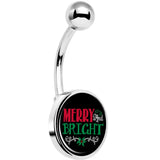 Christmas Merry Bright Belly Ring