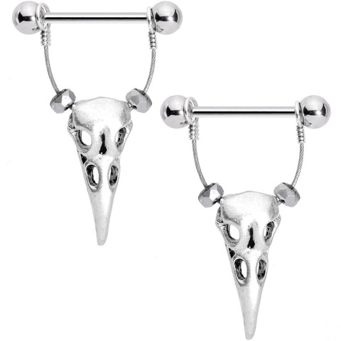 5/8 Bird of Plague Halloween Barbell Nipple Shield Set