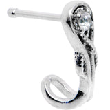 Clear CZ Gem Elegant Fashion Faux Hoop Nose Bone