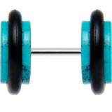 Aqua Faux Marble Cheater Plug Set