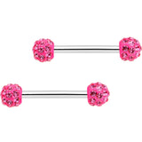 14G 9/16 All About Fun Barbell Nipple Ring Pack Set of 6