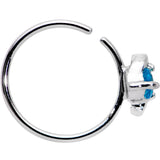 20G 3/8 Aqua Gem Sassy Seamless Circular Ring