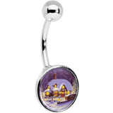 Advent Christmas Village Belly Ring