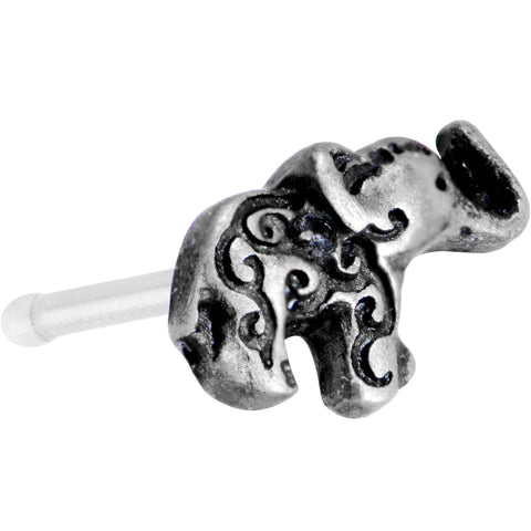 20G Steel Rustic Tribal Elephant Nose Bone