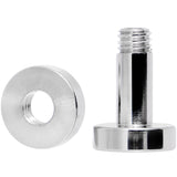 8G Stainless Steel Screw Fit Tunnel Plug Set