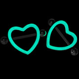 3/4 Blue Glow in the Dark Valentine Heart Nipple Shield Set