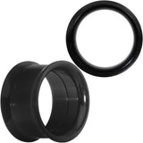 9/16 Anodized Titanium Black Double Flare Screw Fit Tunnel Set of 2