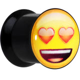 00G Licensed Heart Eyes emoji Acrylic Double Flare Plug Set