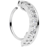 20G Clear CZ Gem Sleek Seamless Circular Ring