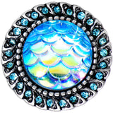 00G Aqua Gem Iridescent Blue Mermaid Scale Screw Fit Plug Set