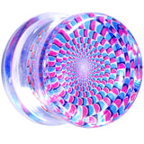 Clear Acrylic Optical Illusion Saddle Plug 14mm to 25mm