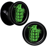 Black Acrylic Green Grenade Saddle Plug Set 00G