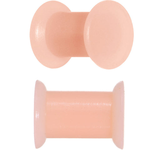 2G Light Flesh Tone Silicone Double Flare Plug Set