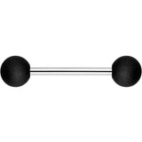 Black Silicone Coated Acrylic Ball End Barbell Tongue Ring