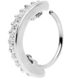 20G Clear CZ Gem Sleek Seamless Circular Ring