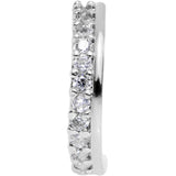 20G Clear CZ Gem Sleek Seamless Circular Ring