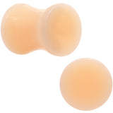 0G Flesh Tone Light Peach Solid UV Acrylic Saddle Plug Set