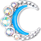 Auora Gem Encrusted Crescent Moon Cartilage Tragus Earring