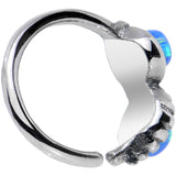 18G 5/16 Blue Synthetic Opal Duet Seamless Circular Ring