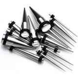 9 Piece Ear Stretching Kit in Stainless Steel Set of 2