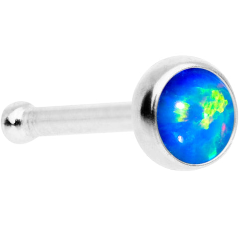 Blue 3mm Synthetic Opal Press Fit Nose Bone