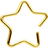 20G 3/8 Pink Yellow Purple Star Daith Cartilage Tragus Pack Set of 3