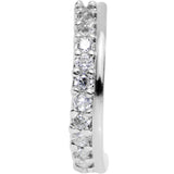 18G Clear CZ Gem Sleek Seamless Circular Ring
