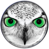 Black White Owl Barbell Tongue Ring