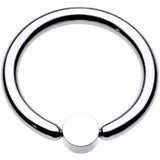 12G 1/2 White Faux Opal 4mm Disc BCR Captive Ring