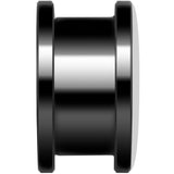 Black Red Distressed Star Black Anodized Screw Fit Plug Set 5/8