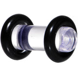 6G Clear Acrylic Straight Plug Set