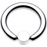 8G 1/2 White Faux Opal 5mm Disc BCR Captive Ring