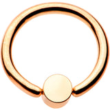 5/16 Purple Faux Opal 3mm Disc Rose Gold IP BCR Captive Ring