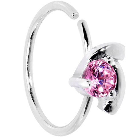 20G 3/8 Pink Gem Sassy Seamless Circular Ring