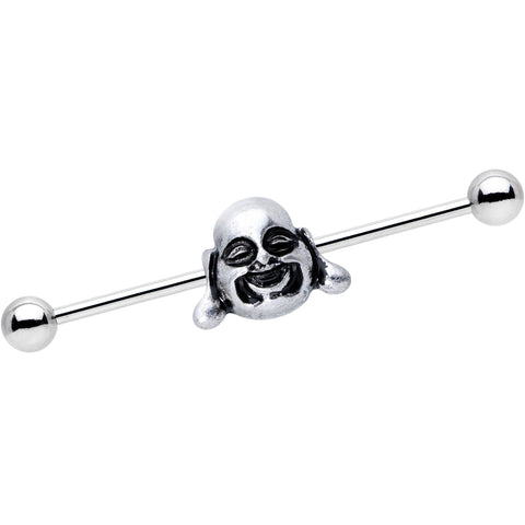 14G Chubby Buddha Industrial Barbell 38mm