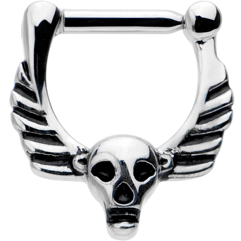 14G 5/16 Scare Em All Wicked Halloween Skull Septum Clicker