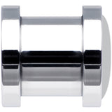 Black White Leopard Eyes Steel Screw Fit Plug Set 2G