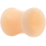0G Flesh Tone Light Peach Solid UV Acrylic Saddle Plug Set