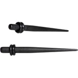 6G Matte Black IP Steel Straight Taper Set