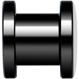 Black Red Distressed Star Black Anodized Screw Fit Plug Set 0G