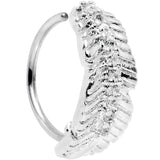 20G Clear CZ Gem Feather Seamless Circular Ring