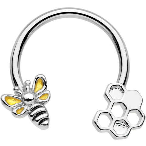 14G 9/16 Touch of Honey Horseshoe Circular Barbell