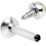 1/4 Green Synthetic Opal Internally Threaded Daith Cartilage Tragus