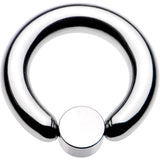 6G 1/2 White Faux Opal 6mm Disc BCR Captive Ring