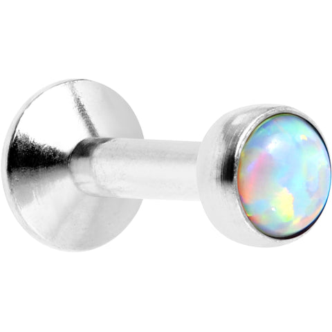 3/16 White Synthetic Opal Internally Threaded Daith Cartilage Tragus