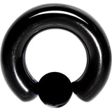 2G 9/16 Clear Gem 8mm Disc Black BCR Captive Ring