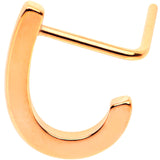20G Rose Gold Tone Faux Hoop L Shaped Nose Ring