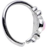 18G 5/16 Pink Synthetic Opal Seamless Circular Ring