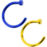 18G 5/16 Pack Set of 5 Assorted Stainless Steel Nose Hoop Rings