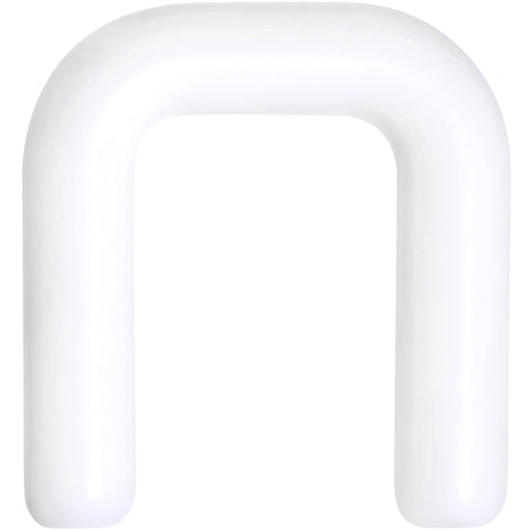 10G 1/2 White Flexible Bioplast Square Septum Retainer